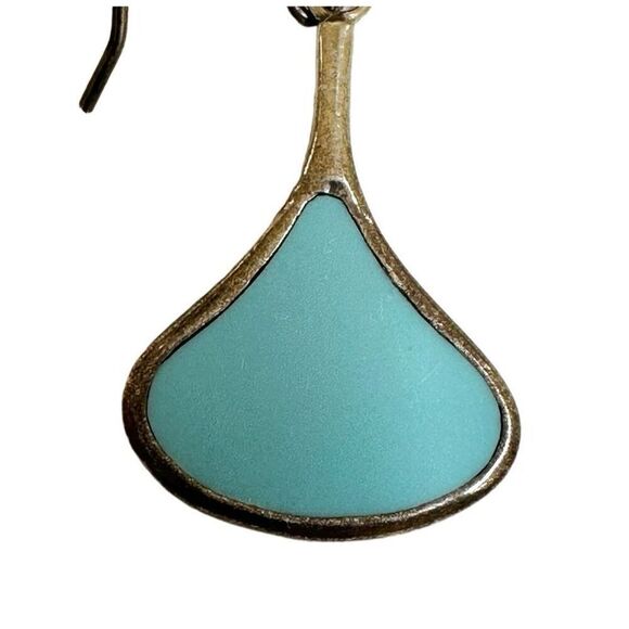 Sterling silver turquoise drop earrings - Picture 11 of 12